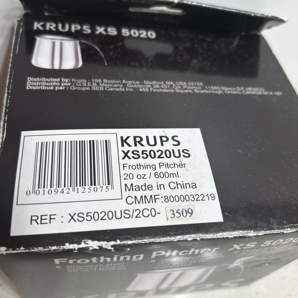 Krups Stainless Steel Frothing Pitcher - Picture 3 of 6